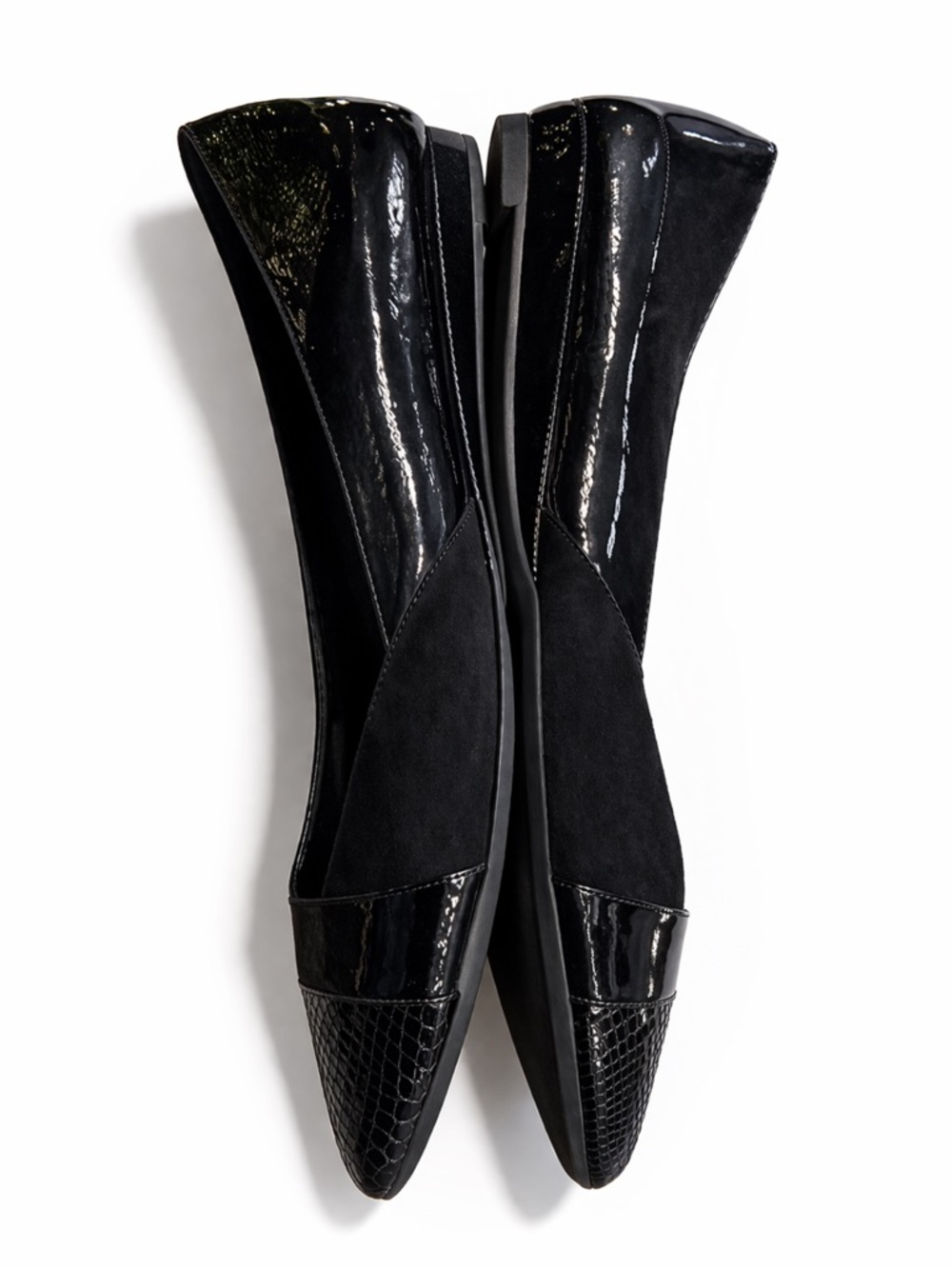 Vintage Coach “Coach and Four” Black Patent Snakeskin Cap Toe Flats 9.5 - Picture 5 of 14